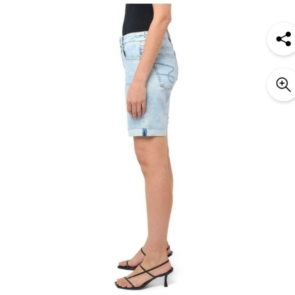 Seven7 Mid-Rise Relaxed Bermuda Easy Relaxed Fit Cuffed Hem Inseam 8.5 - Picture 2 of 9